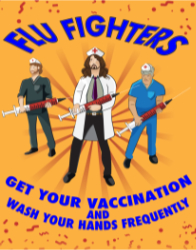 1564 Flu Fighters Poster VL